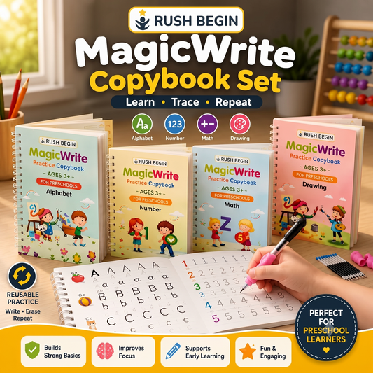 Sank Magic Practice Copybook(4 Books+5 Refills+1 Grip+1 Pen)