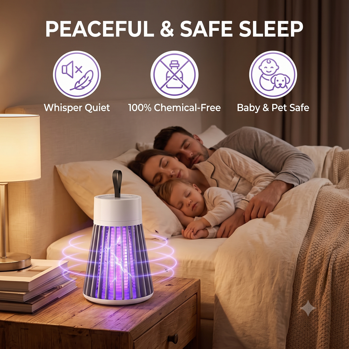 Rushbegin MosquitoZap™ — Silent Guard Mosquito UV Lamp