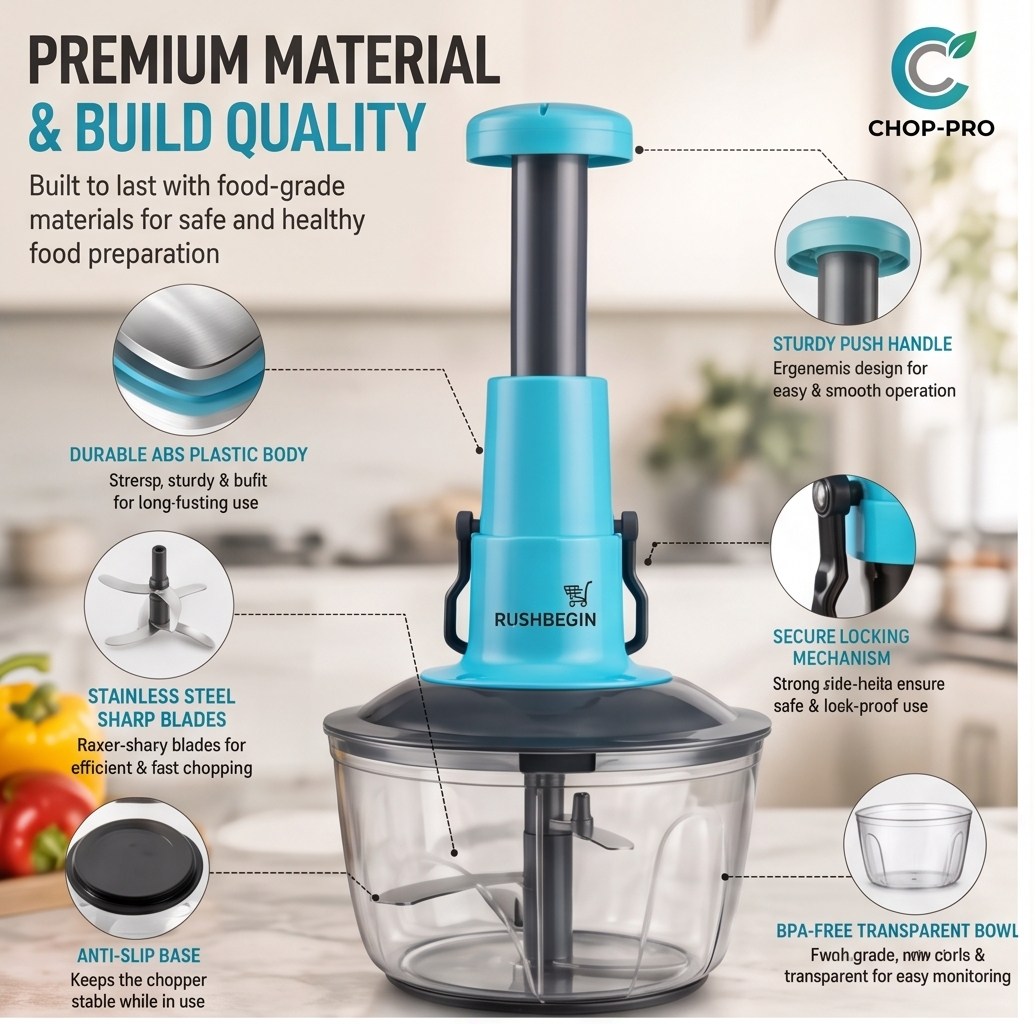 Rushbegin QuickPress Vegetable Chopper