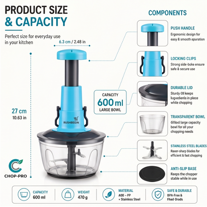 Rushbegin QuickPress Vegetable Chopper