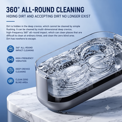 Rushbegin Ultrasonic Cleaner for Eyeglasses, Jewellery, Makeup brushes, Dentures
